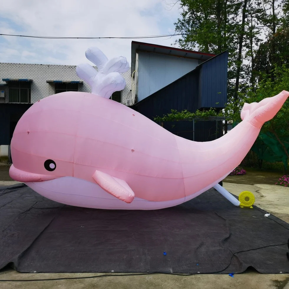 Customized inflatable cartoon marine animals inflatable cartoon pink dolphins