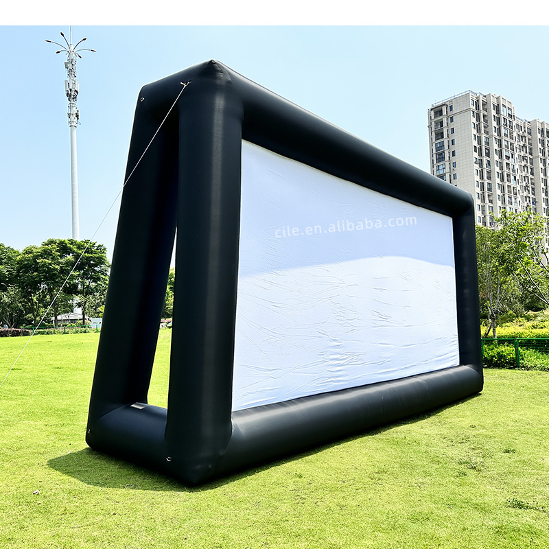 Outdoor large inflatable movie screen mobile and portable projection bracket advertising display screen props