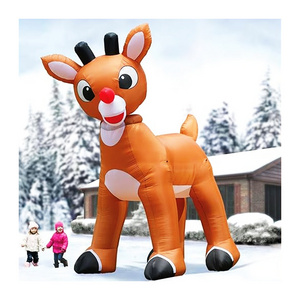 Outdoor Christmas Decoration Rudolf Red Nosed Inflatable Reindeer