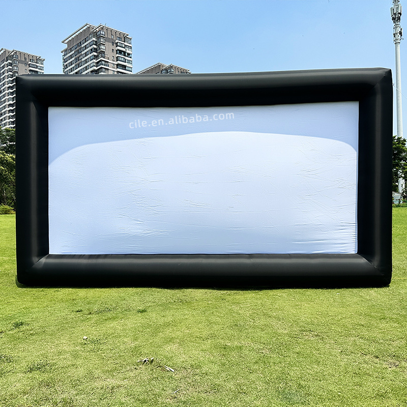 Outdoor large inflatable movie screen mobile and portable projection bracket advertising display screen props