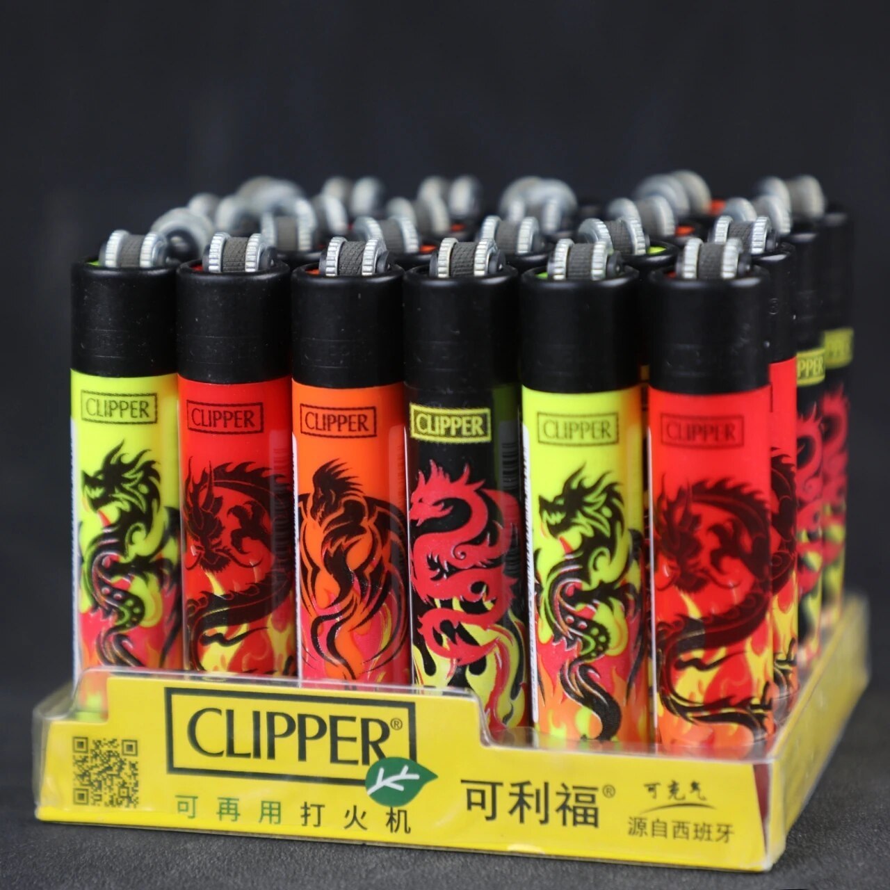 Wholesale Collection Clipper Lighter Original Grinding Wheel Open Flame Flashlight Butane Lighter 1 Box 48 Pieces