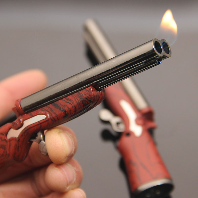 Refillable pistol Lighter Jet Flame gun shaped lighter