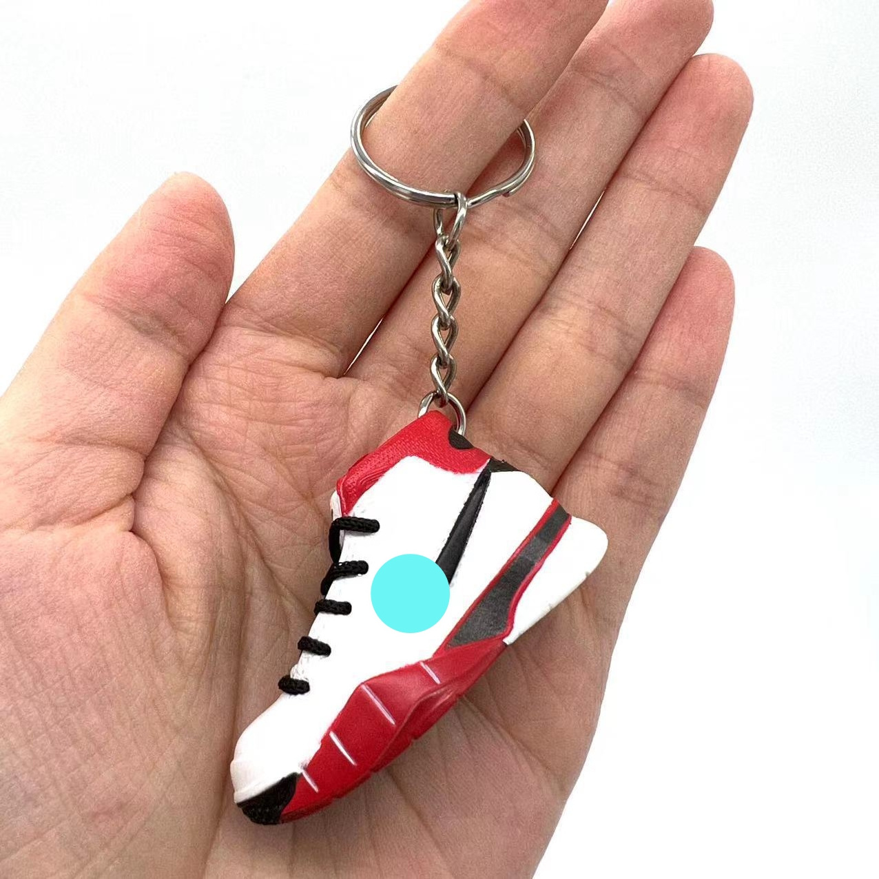 Wholesale PVC Basketball Key Ring Set with Box and Bag Mini Sneaker 3d Shoe Keychains