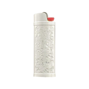 Metal Lighter Case Cover Holder Vintage Floral Stamped for BI Full Size Lighter J6