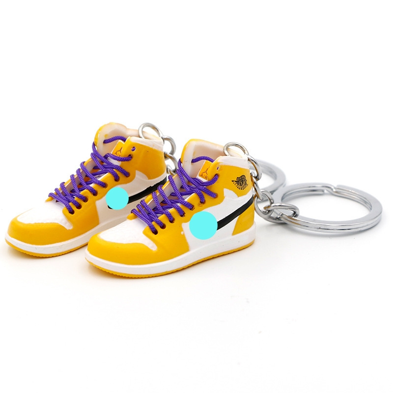 PVC 3D Mini Sneaker Basketball shoes Key Ring Model cute keychain