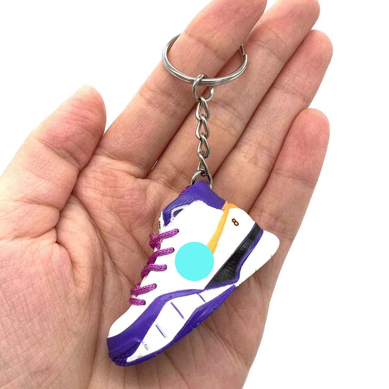 Wholesale PVC Basketball Key Ring Set with Box and Bag Mini Sneaker 3d Shoe Keychains