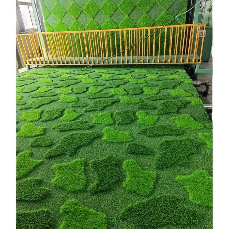 factory directly sell personalized design custom 3D print triangle logo pattern artificial grass