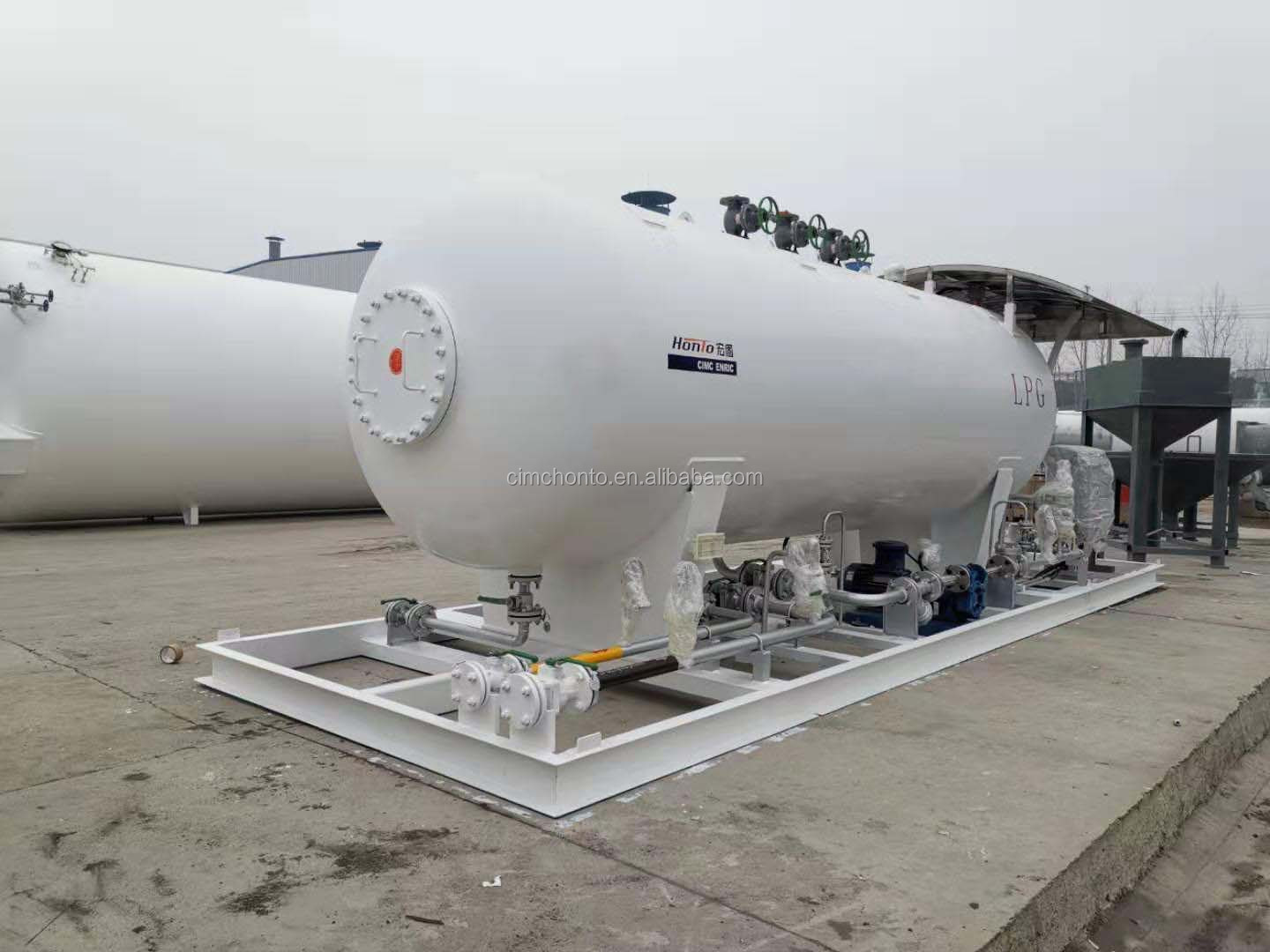 5000l portable lpg gas filling skid station