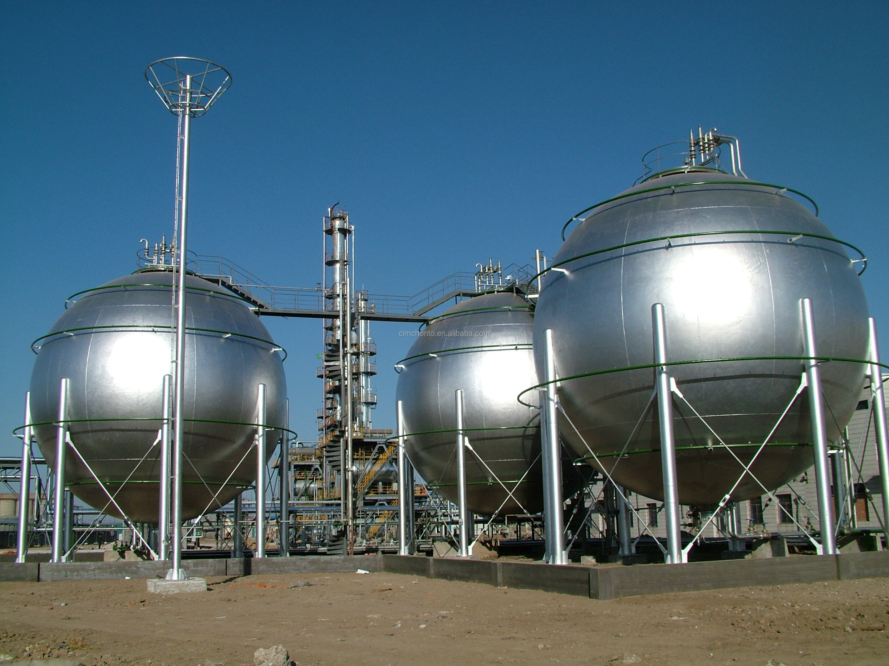 Industrial Export New 1000kg spherical lpg gas liquid propane storage tank supplier