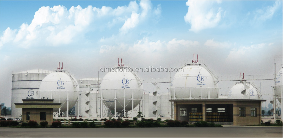 ASME 1000 ton 2500 m3 lpg tank Ethylene Propane Butane gas storage spherical tank