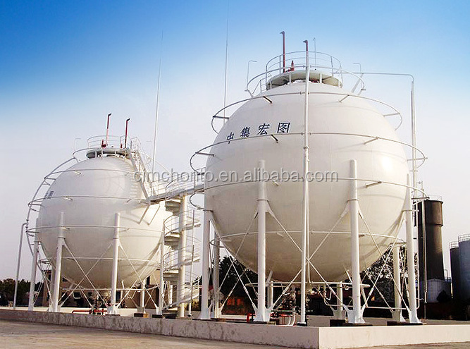 ASME 1000 tons 2000m3 2026.4m3 Propane Spherical lpg gas spheres tank