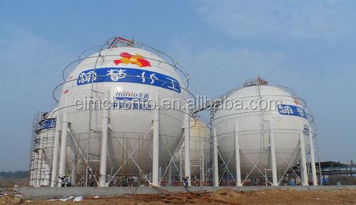 ASME 1000 tons 2000m3 2026.4m3 Propane Spherical lpg gas spheres tank