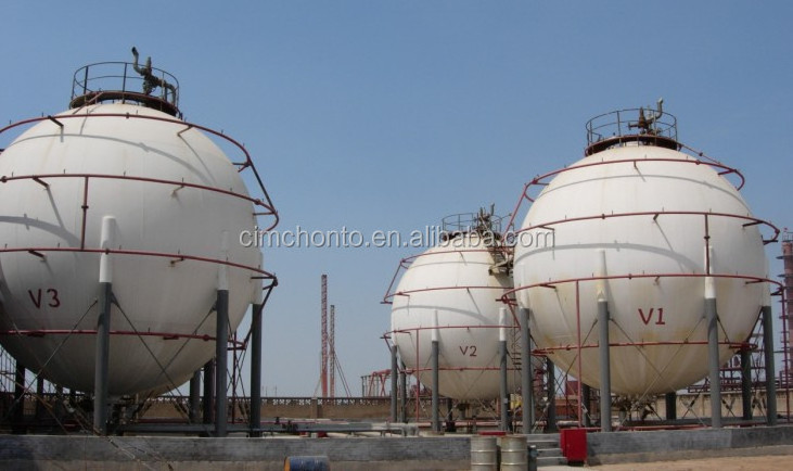 CIMC Hongtu 3000 ton lpg propane gas spherical storage tank