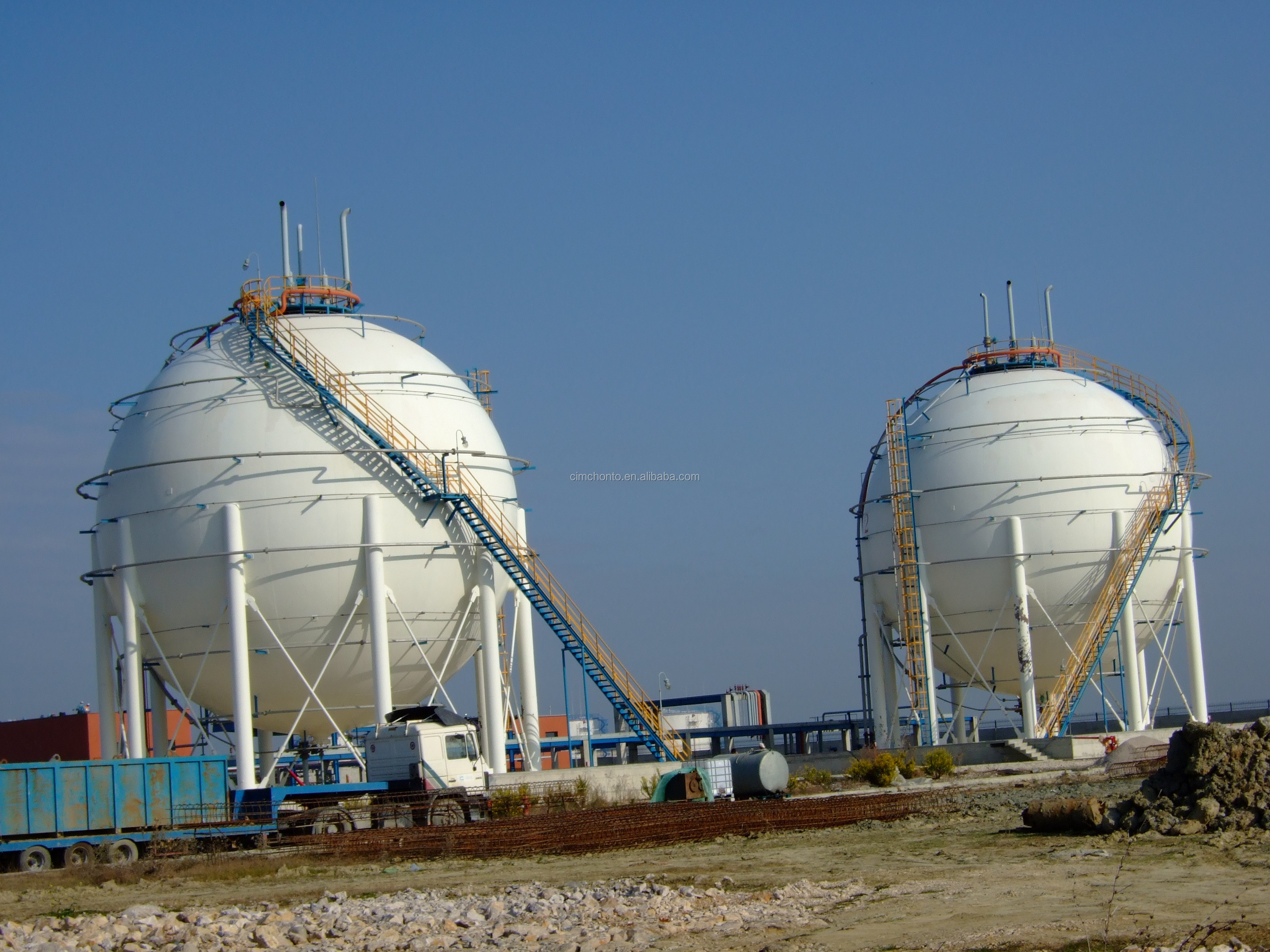 ASME 1500 MT 3000 M3 LPG Propane spherical tank for Sale