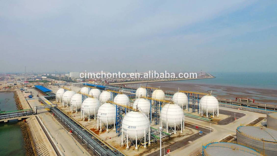 CIMC Hongtu 3000 ton lpg propane gas spherical storage tank