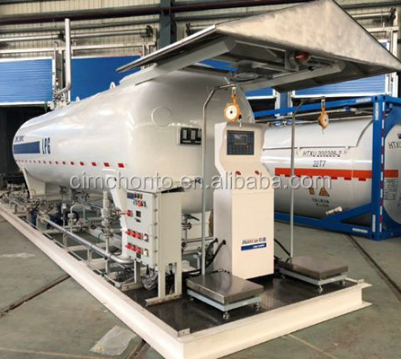 5 Tons Mobile LPG Refilling Machine 10 CBM Propane Skid tank with Dispenser and Pump for Gas Filling Station