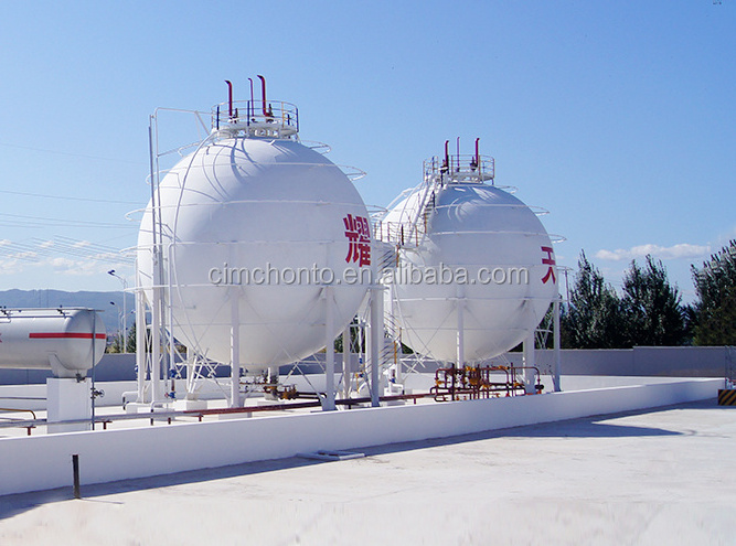 ASME 1000 tons 2000m3 2026.4m3 Propane Spherical lpg gas spheres tank