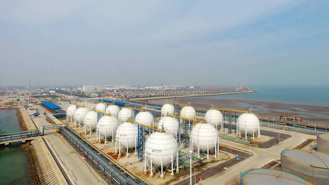 ASME 1000 ton 2500 m3 lpg tank Ethylene Propane Butane gas storage spherical tank