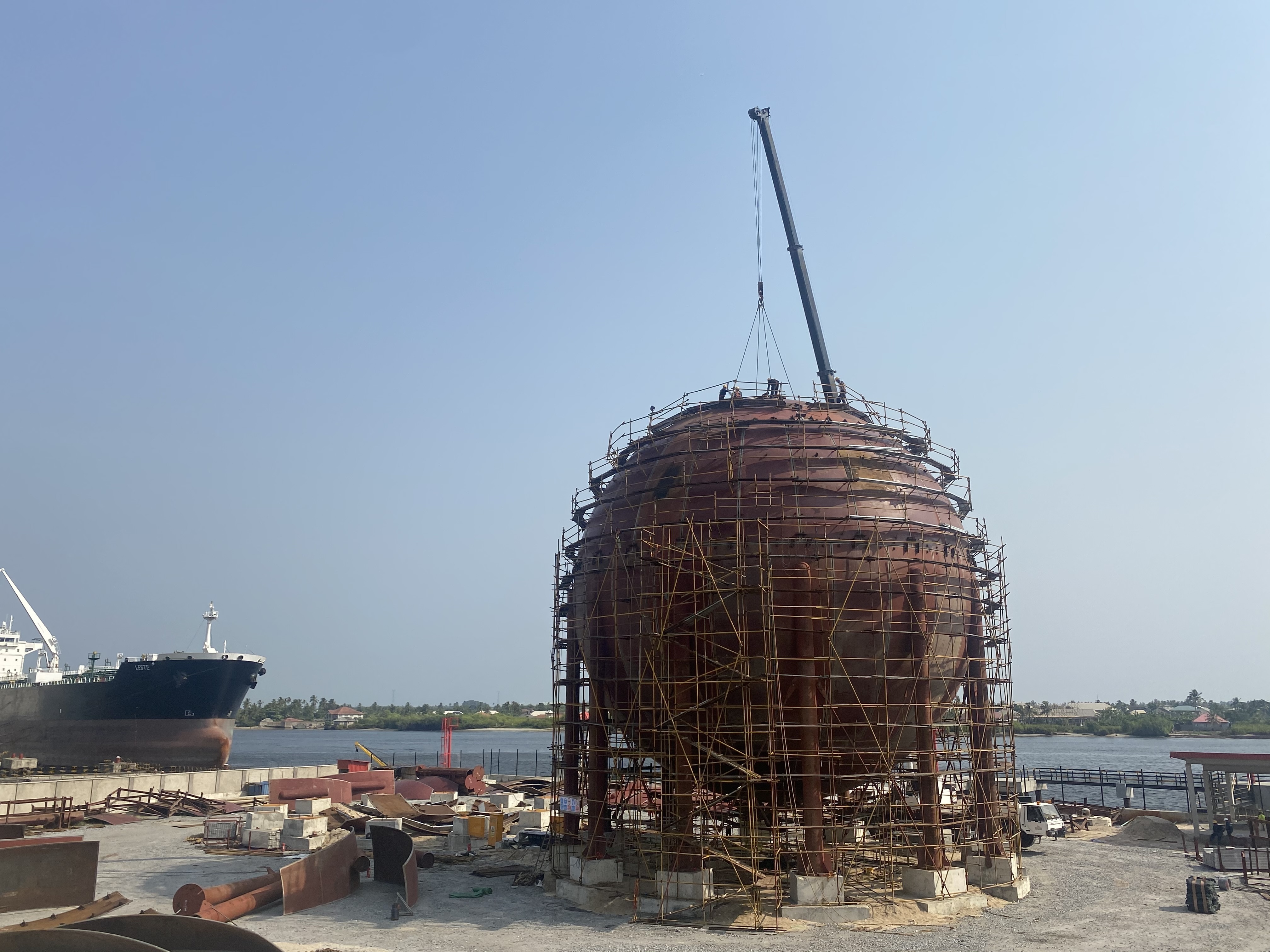 ASME 1500 MT 3000 M3 LPG Propane spherical tank for Sale