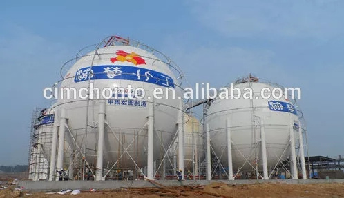 3500 cubic meters 1750 tons lpg propane liquefied petroleum gas spherical sphere storage tanks