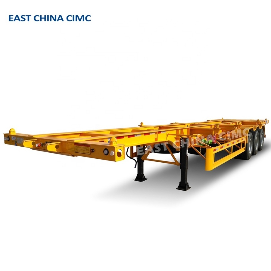 3 Axles 20ft 40ft Container Chassis Gooseneck Skeletal Chassis 40 foot Skeleton Trailer Truck Trailers