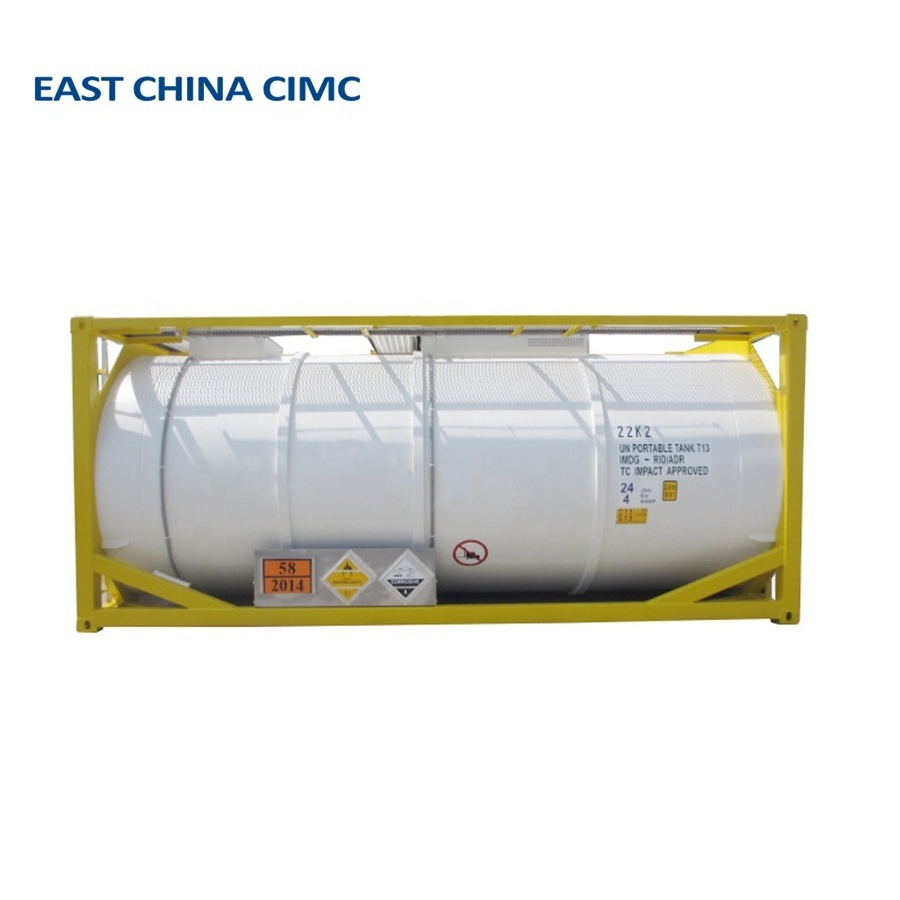 22KL 20ft Shipping Container Storage Tanker EAST CHINA CIMC Shipping ISO Tank Container For Cement Transport