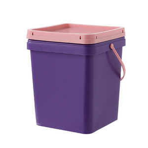 Factory Direct Sale Open Head 75 MIL 15 liter 4 Gallon Square Plastic Bucket