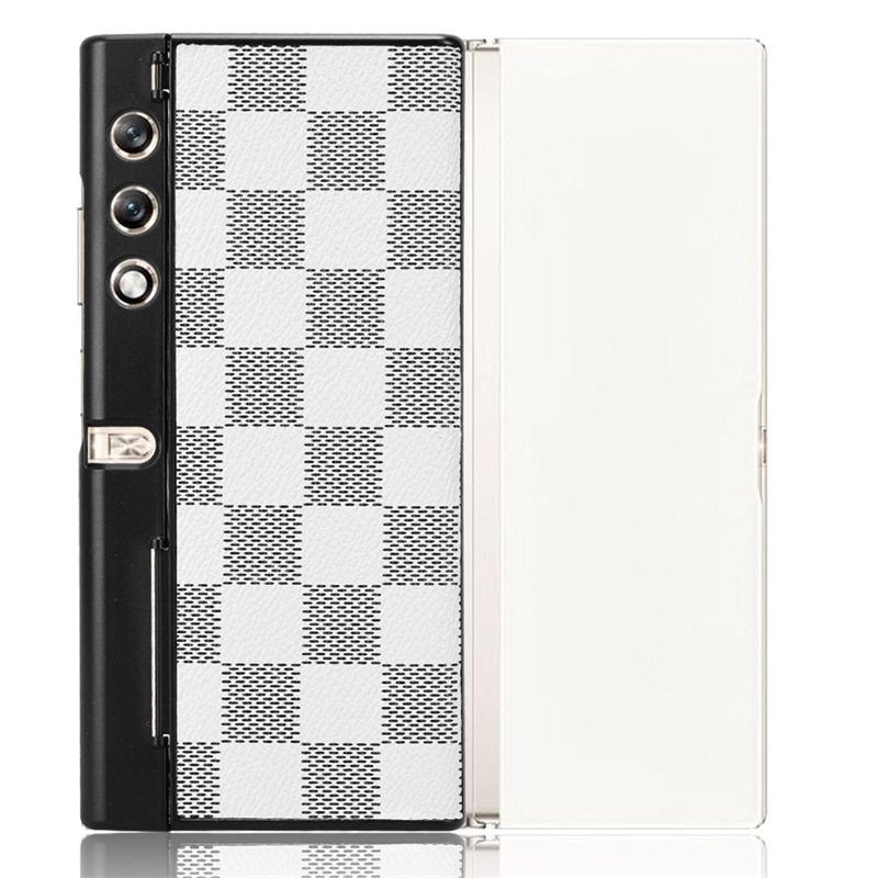 Best Selling Phone Case Accessories Leather Case All-inclusive Folding Plaid Pattern Leather Case For Honor V Purse