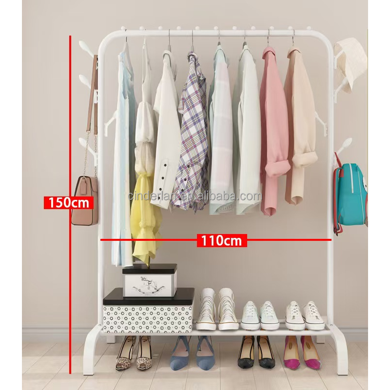 Wholesale Steel Tree Hanging Garment Clothes Storage Hangers Metal Coat Rack Display Living Room Furniture Storage Organizer