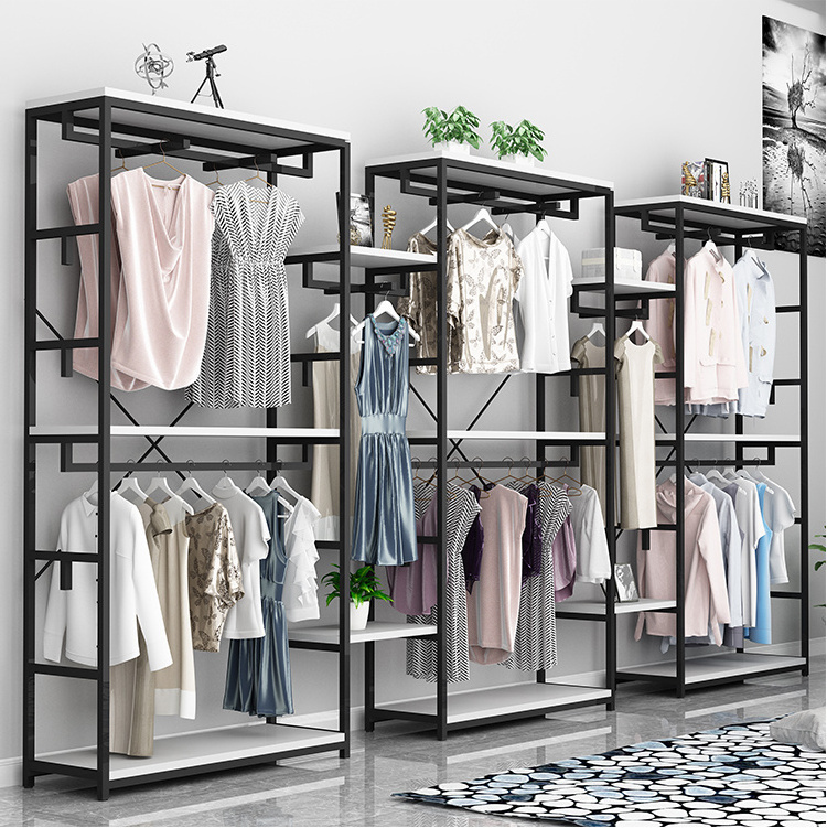 Garment Hanger Coat Closet Clothes Rack For Shopping Modern