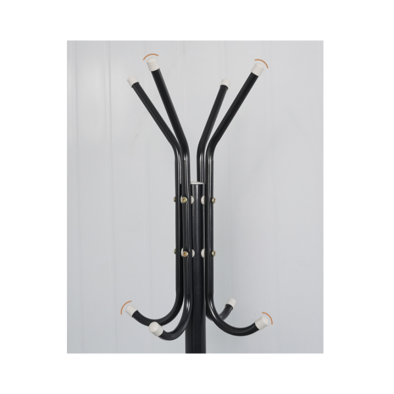 Black Free Standing Tree Hanging Rack Bag Hat Clothing Umbrella Multifunctional Coat Rack Stand Metal Clothes Hanger Stand