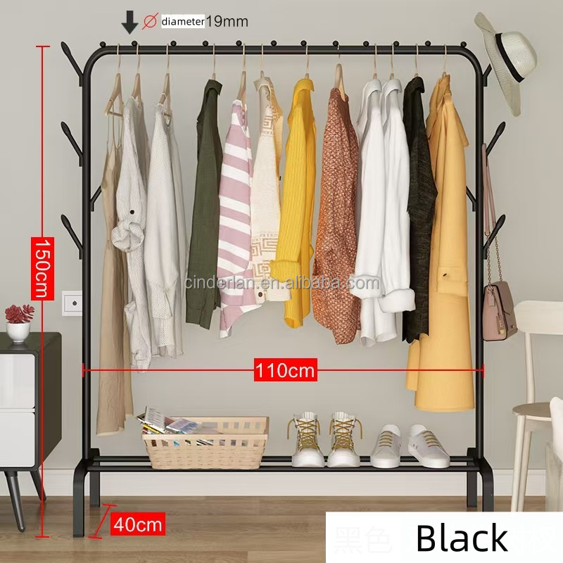 Wholesale Steel Tree Hanging Garment Clothes Storage Hangers Metal Coat Rack Display Living Room Furniture Storage Organizer