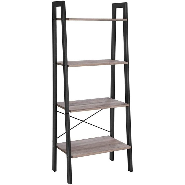 Iron Frame Infustrial Bookcase Short Ladder Bookshelf Laddar Book Shelf For Hall