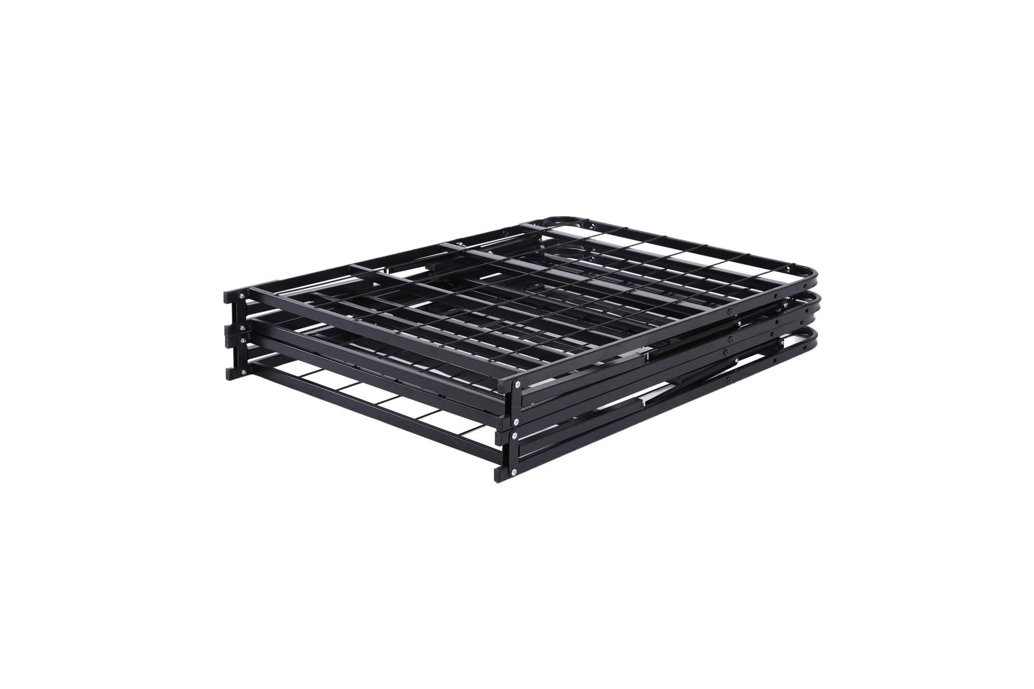 Foldable Latest Design Steel Folding Platform Frame Double Metal Bed For Adult