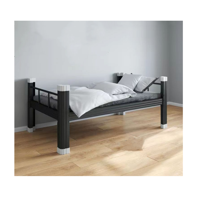 Light Cheap Free Sample Queen Size Platform Modern King Metal Beds Frame Iron Bed with Wood Slat