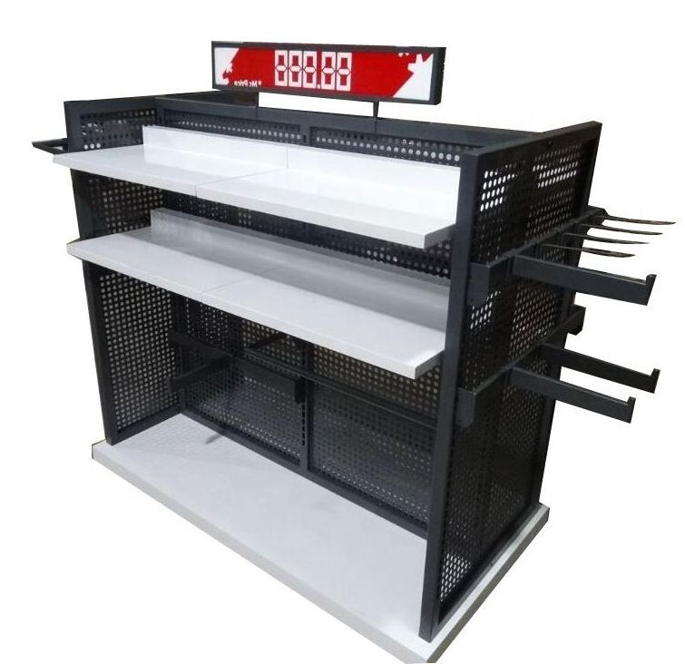 Store Custom Clothing Metal Grid Garment Clothes Display Shelving Stand Floor Rack, Floor To Ceiling Garment Rack