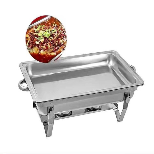 Chaffing dish rectangle buffet food warmer stainless steel chafing dishes for sale