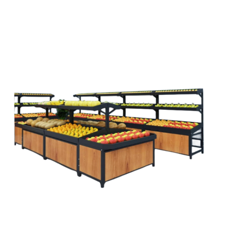 Supermarket Grocery Store Fruit Shelf Display Rack Market Fruit Vegetable Display Rack