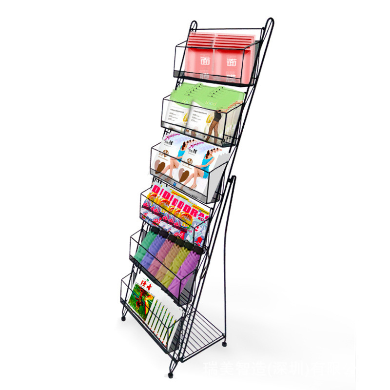 Factory Customized Supermarket Newspaper Library Magazine Stand  Stockings Underwear Display Rack