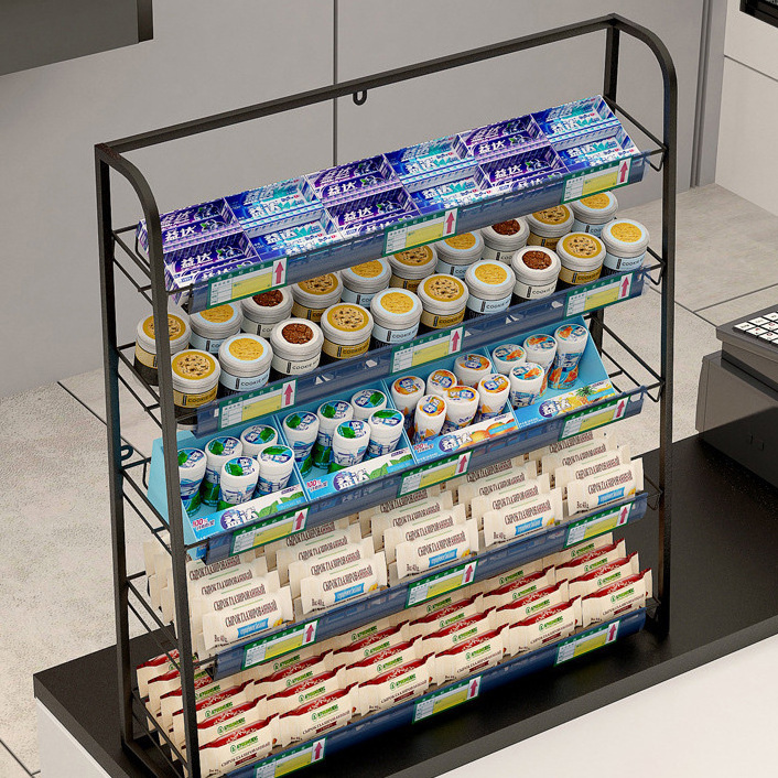 Convenience Store Coffee Shop Shelf Commercial Display Shelf Supermarket Snack Shelf