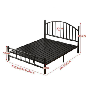 Factory New Design Easy Assembly 16 Inch Queen Bed Frame Black Heavy Duty Metal TWIN Queen Platform Bed Frame