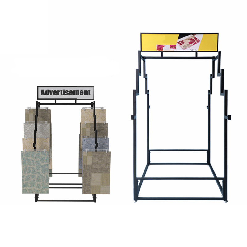 Floor Mat Metal Carpet Hanger Stand Sample Display Rack