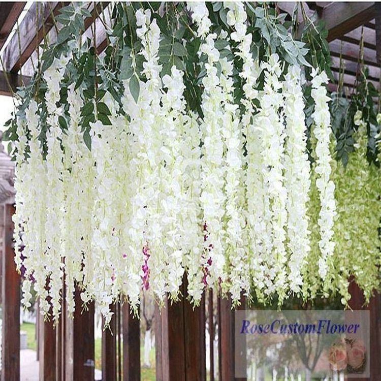 Hot Selling Wisteria Hanging Flowers With For Wedding Roof Ceiling Hanging Decoration