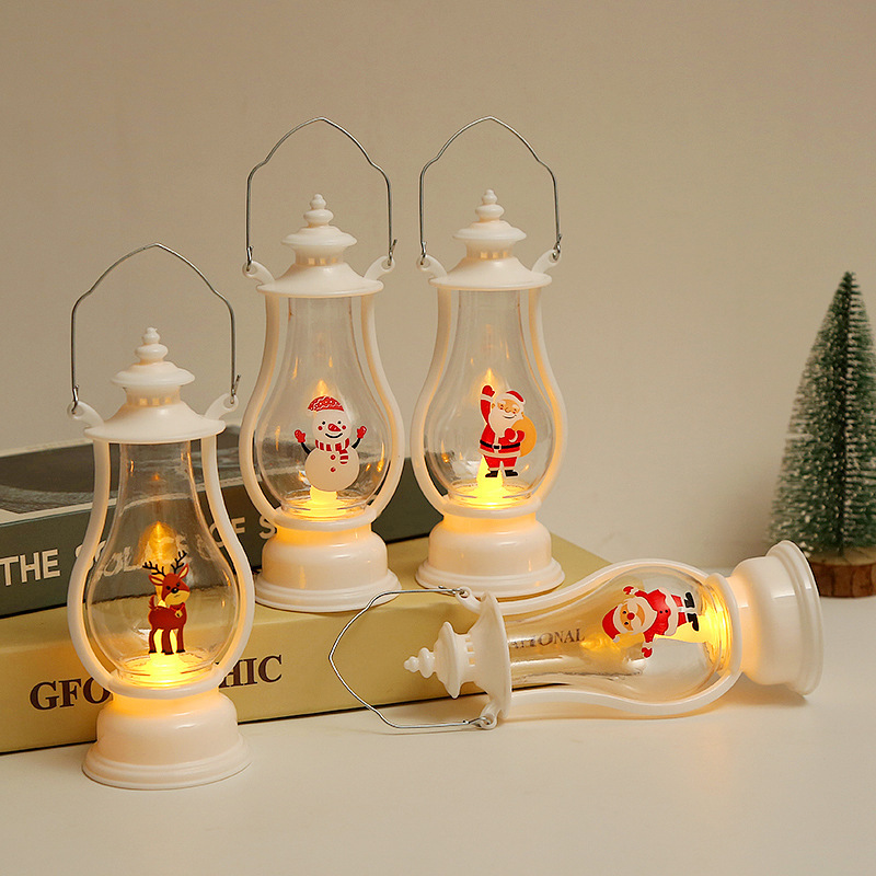 Christmas decoration lantern shopping malls dress up hand-held LED small oil lamp luminous lantern