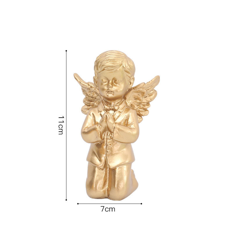 New design praying decorative resin garden angel, wholesale customized polyresin garden statues angels