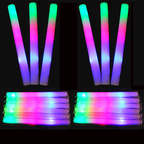 Colorful Led Light Stick Flash Glow Cotton Candy Stick Flashing Cone For Vocal Concerts Night Parties Led Cotton Candy Stick