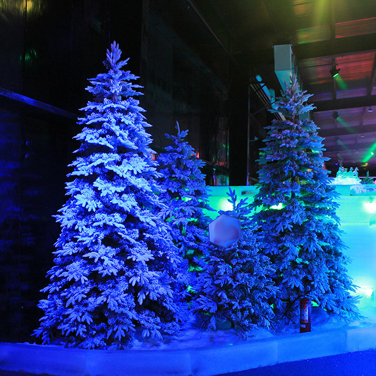 Wholesale Home Christmas Decoration Snow Christmas Tree Artificial PVC and PE Christmas Tree with snow