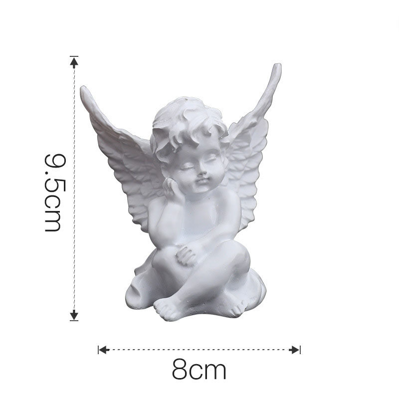 New design praying decorative resin garden angel, wholesale customized polyresin garden statues angels