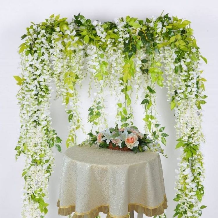 Hot Selling Wisteria Hanging Flowers With For Wedding Roof Ceiling Hanging Decoration