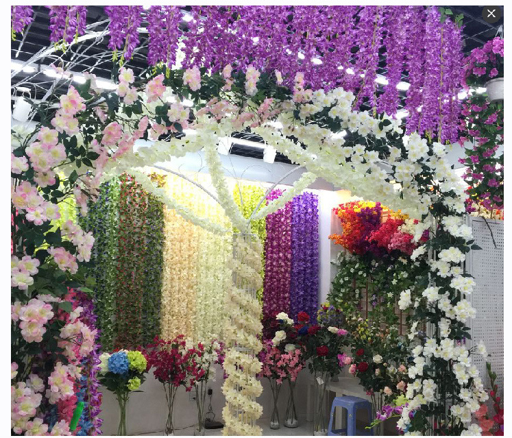 Artificial flower wisteria bulk artificial flower for decoration wall flowers Wisteria